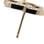Chanel Earrings Gold Metal Rhinestone Faux Pearl CC Logo — view 7