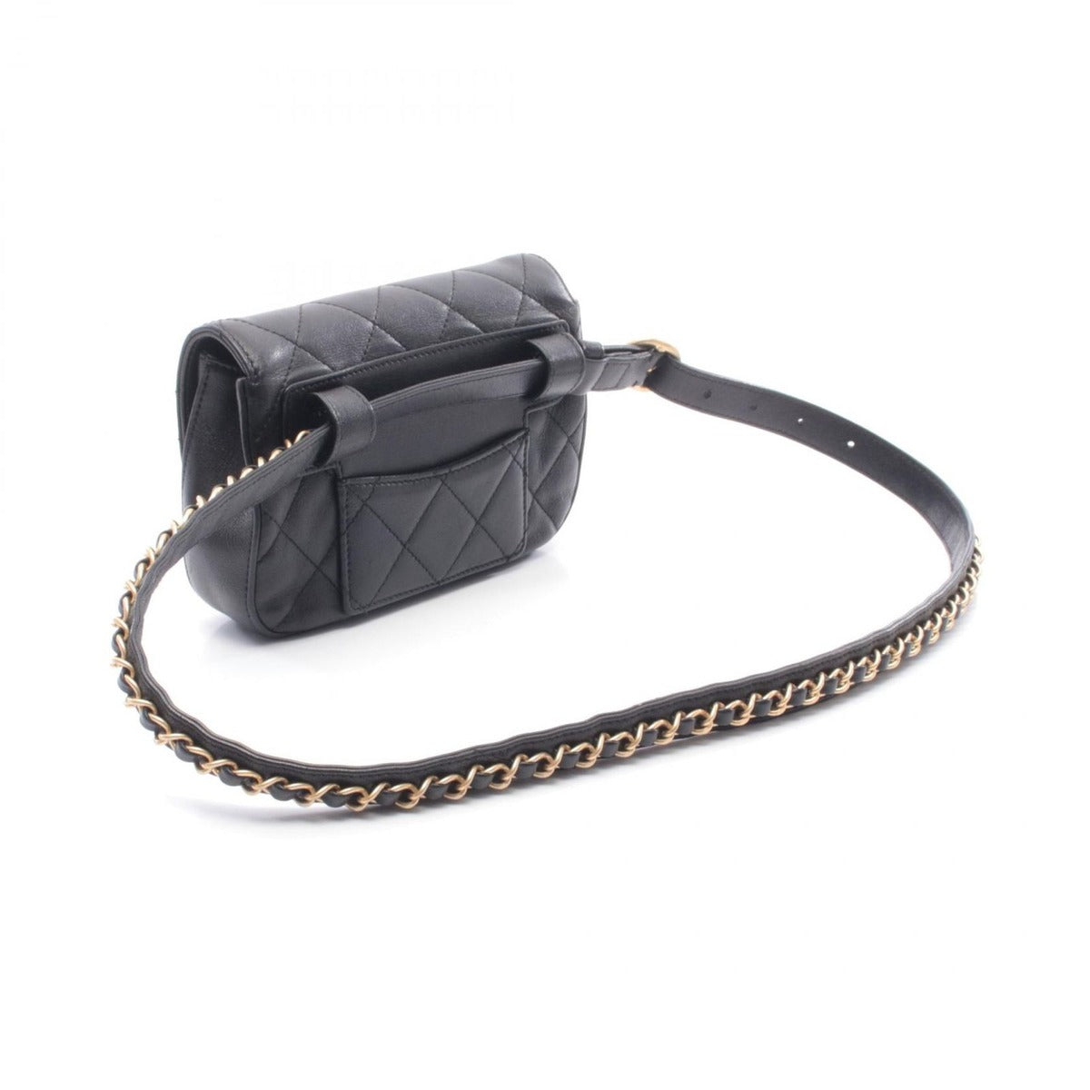 Chanel Waist Bag Black Lambskin Quilted — view 2