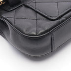 Chanel Waist Bag Black Lambskin Quilted — view 6