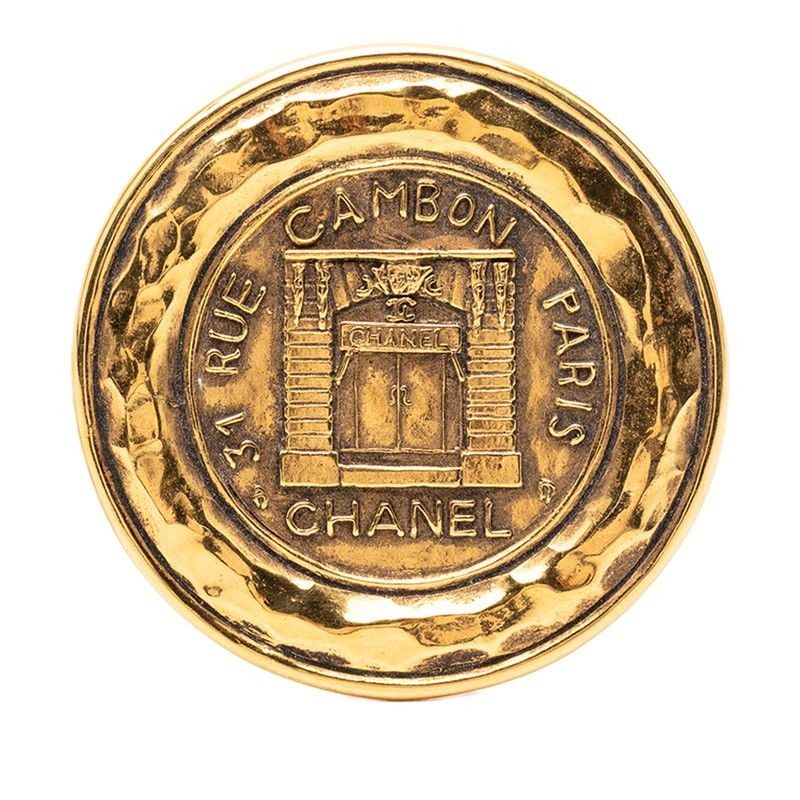 Chanel 31 Rue Cambon Paris Brooch Gold Plated