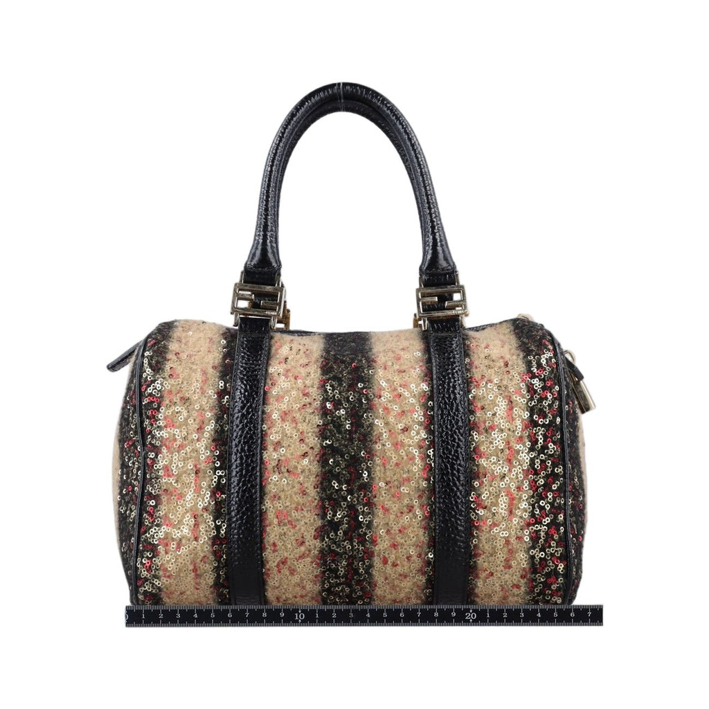 Fendi Forever Bowlet Multicolor Sequin Embroidery Wool Fabric Patent Zge Handbag — view 2
