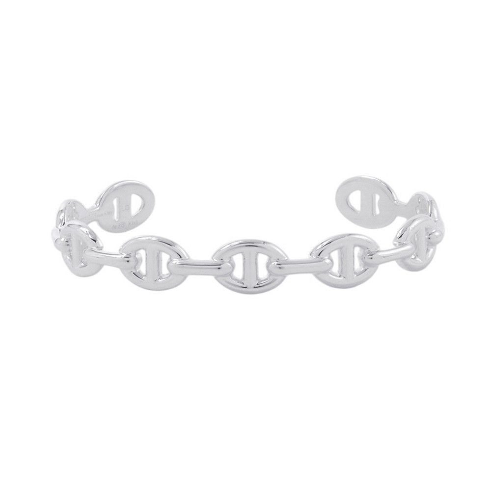 Hermes Bracelet Chaine D'ancre Bangle Silver
