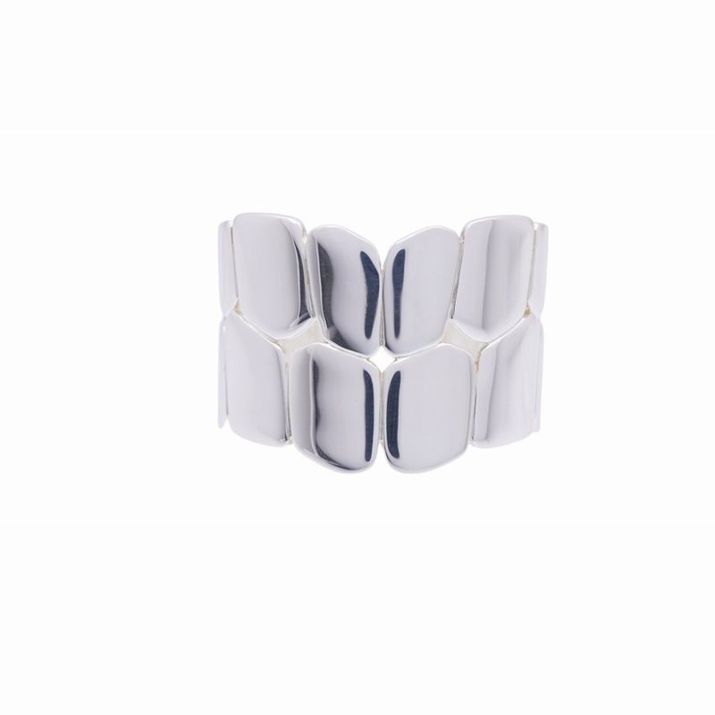 Hermes Niloticus Eclat Silver 925 Bangle Bracelet Accessory 1724 — view 6