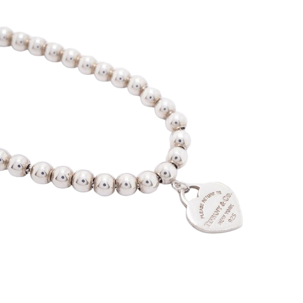 Tiffany & Co Bracelet Return to Heart Ball Chain 925 Sterling Silver Blue — view 2