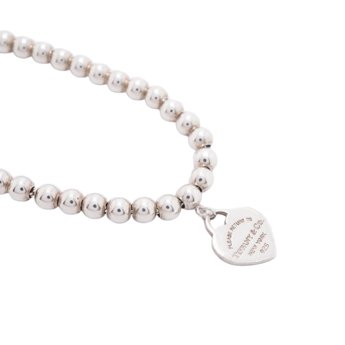 Tiffany & Co Bracelet Return to Heart Ball Chain 925 Sterling Silver Blue — view 2