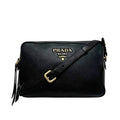 Prada Shoulder Bag Black Nero Vitello Daino Crossbody Leather 19