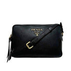 Prada Shoulder Bag Black Nero Vitello Daino Crossbody Leather 19