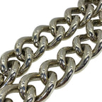 Christian Dior Necklace Chain Choker Accessory Small Metal Silver Black — view 9