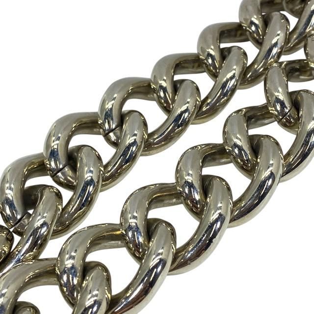 Christian Dior Necklace Chain Choker Accessory Small Metal Silver Black — view 9