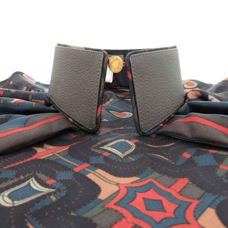 Hermes Poutierache Silk Cowhide Gray Other Fashion Goods 0773 — view 2