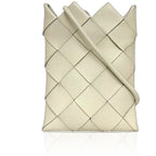 Bottega Veneta Mini Shoulder Bag White Intrecciato