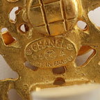 Chanel Oval Vintage Gold Plated 95 a 9.47 g Earrings — view 8