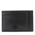 Gucci Card Case Double G Leather Black Small Everyday Use Men