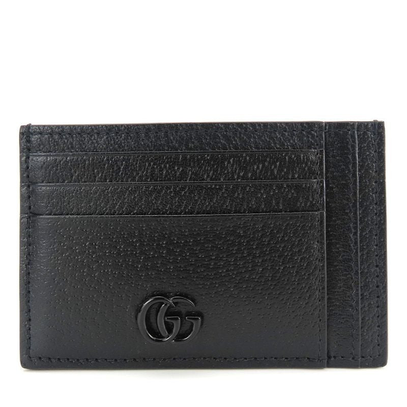 Gucci Card Case Double G Leather Black Small Everyday Use Men — view 2