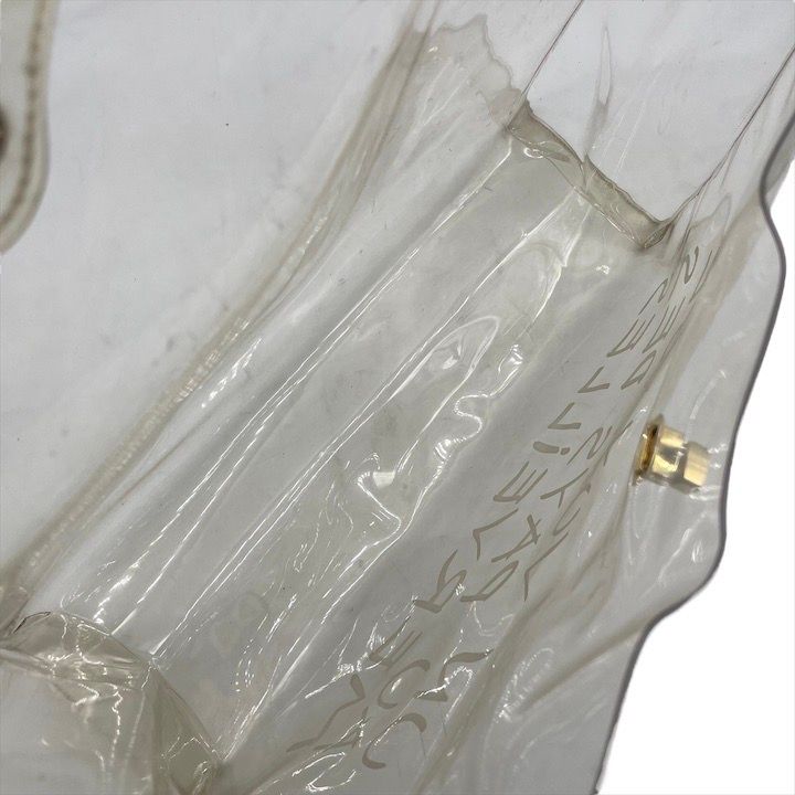 Hermes Vinyl Kelly Logo Hand Beach Clear Transparent Purse — view 9