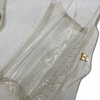 Hermes Vinyl Kelly Logo Hand Beach Clear Transparent Purse — view 9