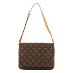 Louis Vuitton Musette Tango Brown Monogram Canvas Shoulder Bag