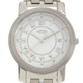 Hermes Carrick Stainless Steel Quartz Analog Display White Dial Watch