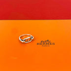 Hermes Chaine D'ancre Ring Silver