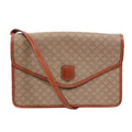 Celine Macadam Leather Beige Shoulder Bag Gold