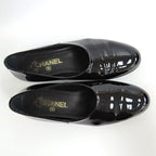 Chanel Loafers 25 C Black Coco Mark 37 Patent Leather Enamel — view 5