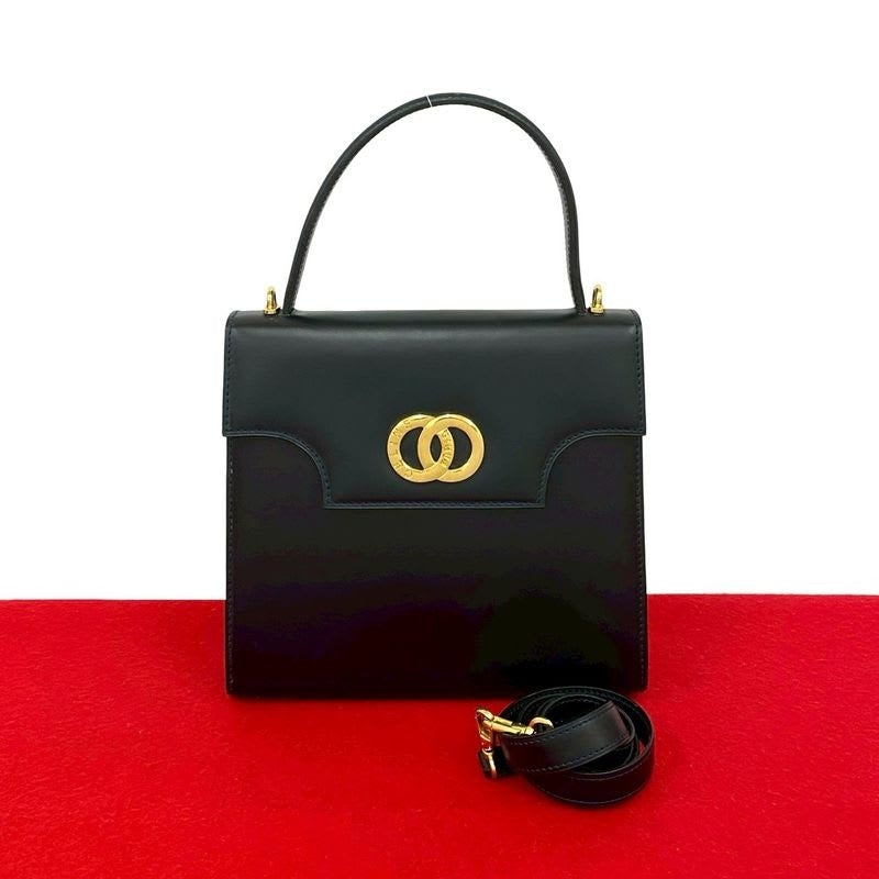 Celine Circle Logo Hardware Calf Leather 2-Way Tote Bag