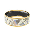 Hermes Enamel GM Tea for Two Metal Multicolor Bangle Bracelet