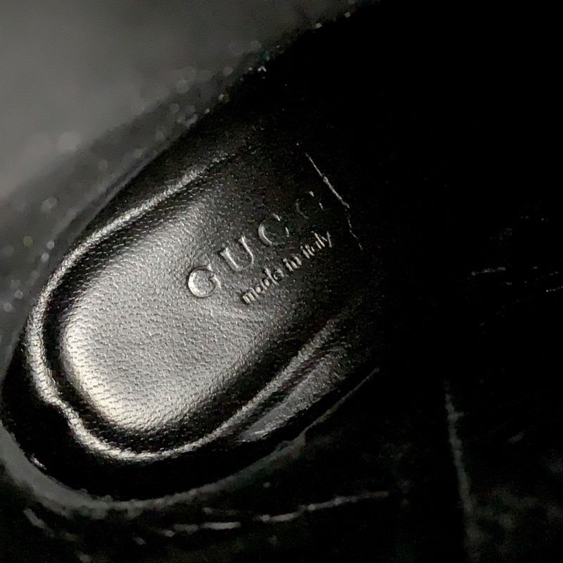 Gucci Boots Short Shoes Chain Belt Leather Black — view 8