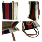 Gucci Interlocking White Brown Gold Hardware Canvas Tote 2-Way — view 5