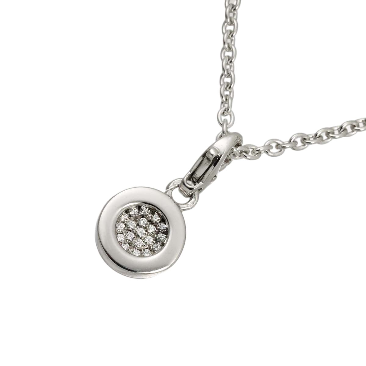 Chanel Lalonde Diamond Necklace 40 18k White Gold 750 Charm