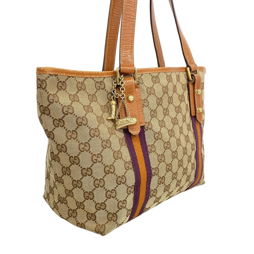 Gucci Tote GG Canvas Brown Gold — view 2