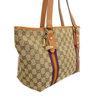 Gucci Tote GG Canvas Brown Gold — view 2