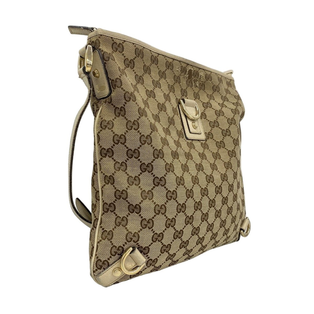Gucci Shoulder Bag GG Canvas Abbey Brown Champagne Gold — view 2