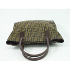 Fendi Zucca Tote Handbag Canvas Brown 16328 Bag — view 5