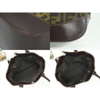 Fendi Zucca Tote Handbag Canvas Brown 16328 Bag — view 7