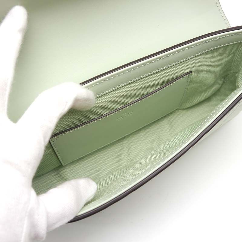 Gucci GG Super Mini Shoulder Bag Green Crossbody — view 7