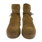 Hermes Veo Boots Short Shoes Suede Shearling Brown Silver — view 2