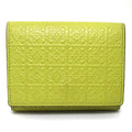 Loewe Trifold Wallet Leather Green Yellowgreen