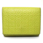 Loewe Trifold Wallet Leather Green Yellowgreen