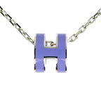 Hermes Necklace Pop Ash Mini Pendant H Lila Silver-color Accessories — view 2