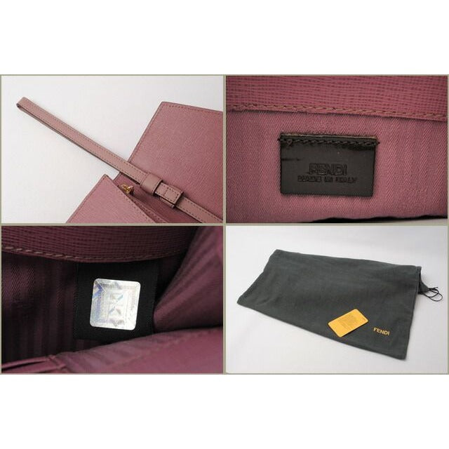 Fendi Clutch Bag Second Toujours Light Purple with Strap — view 5