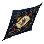 Hermes Scarf Pleated Silk Springs Spring Carriage Navy — view 2