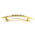 Celine Logo Square Barrette Hair Clip Hairpin Gold — view 2