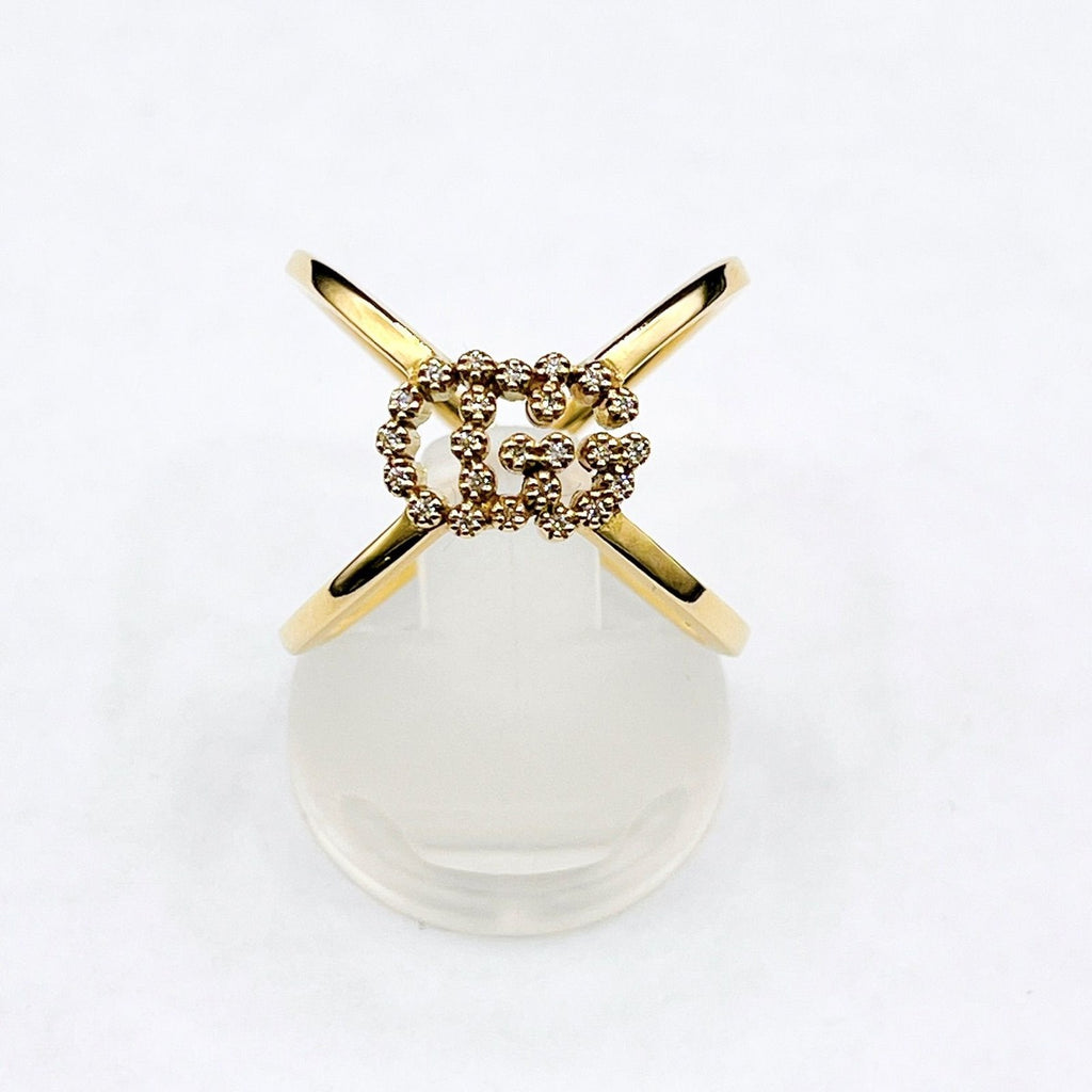 Gucci Running Cross Yellow Gold Ring Y — view 2