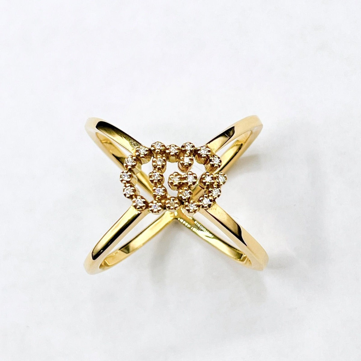 Gucci Running Cross Yellow Gold Ring Y — view 5