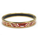 Hermes Bracelet Emile PM Metal Cloisonne Multicolor Gold Red Sailboat Engraved — view 4