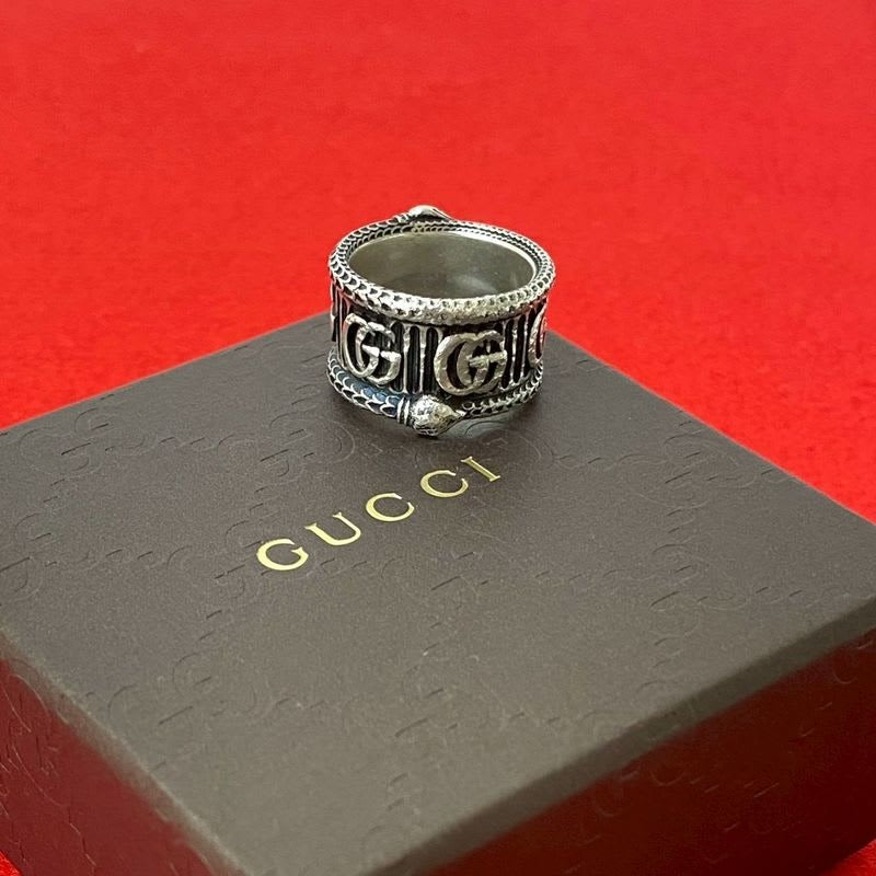 Gucci Double G Snake Ring Silver 925 No 22 Accessory 52301 — view 3