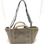 Prada Handbag Shoulder Perforated Studs Travel — view 3