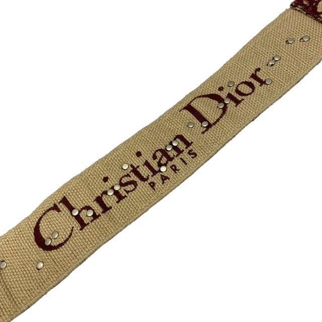 Dior S8520 Ctzq Medallion Oblique Shoulder Strap Bag Canvas Bordeaux Beige — view 6