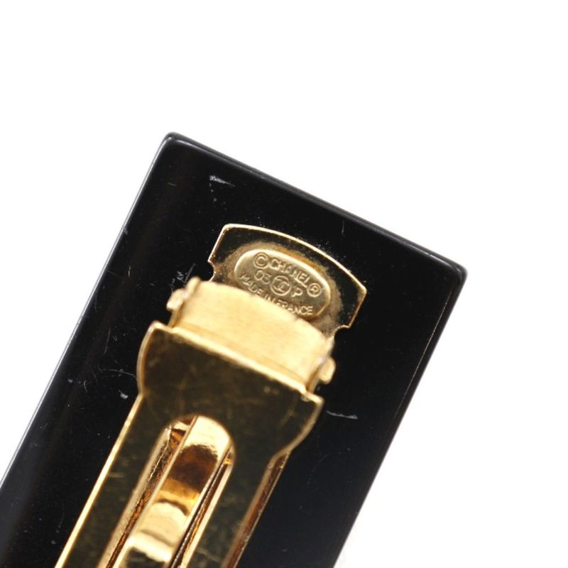 Chanel Coco Mark Camellia Plastic Black 03 P Barrette — view 4